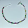 Pulseira Zircônias Coloridas Folheado a Prata - Imagem 3