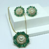 Conjunto Júlia Verde Esmeralda com Pérola Folheado a Ouro 18K