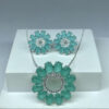 Conjunto Julie Azul Leitoso com Micro Zircônias Folheado a Prata - Imagem 3
