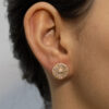 Brinco Pizza Zircônia Folheado a Ouro 18K