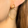 Brinco Sophia P Folheado a Ouro 18K