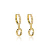 Brinco Argola Mandala com Zircônias Folheado a Ouro 18K