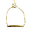 Pulseira Placa Gratidão Folheado a Ouro 18K